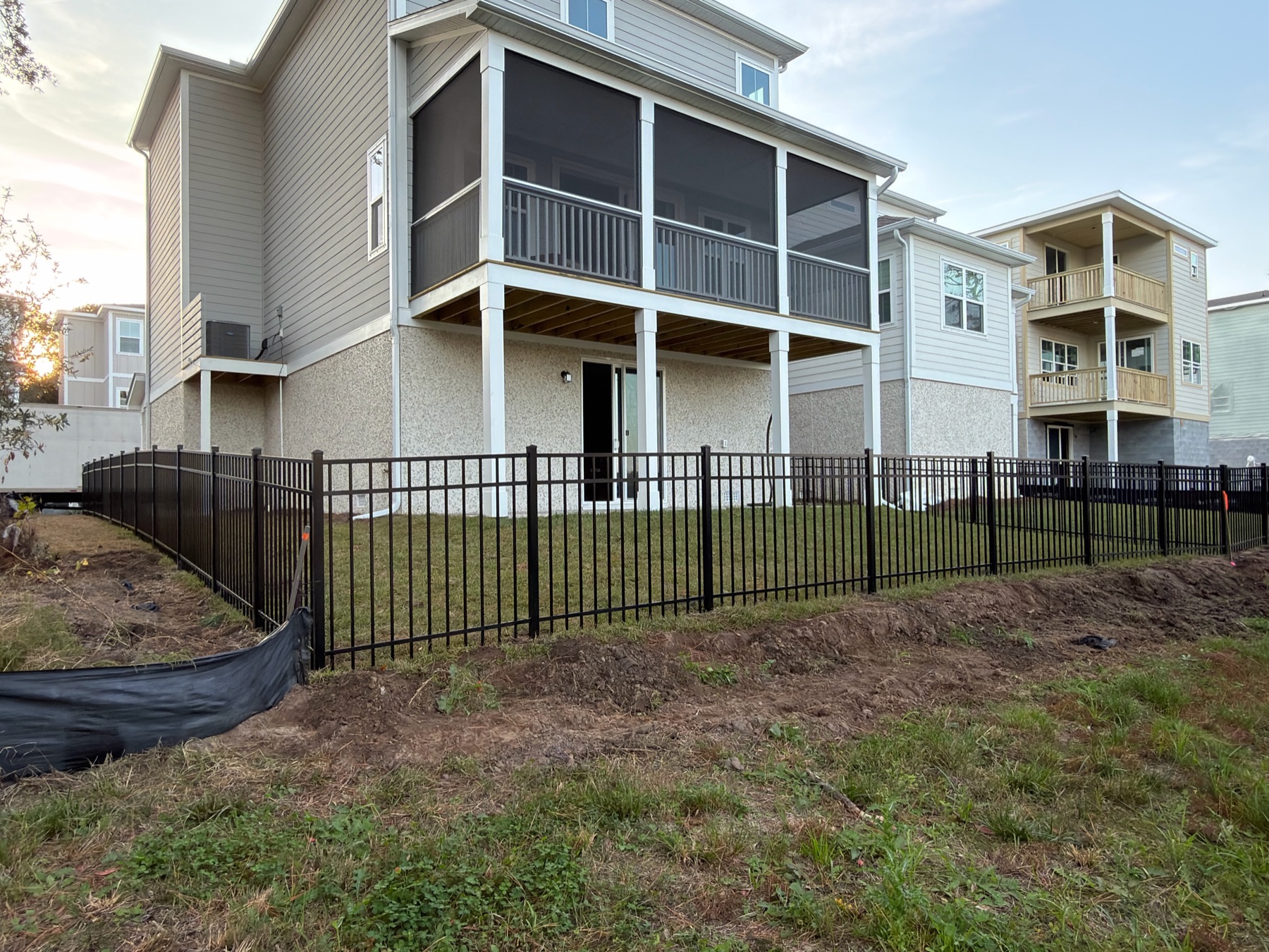 Aluminum perimeter at multi-unit residence