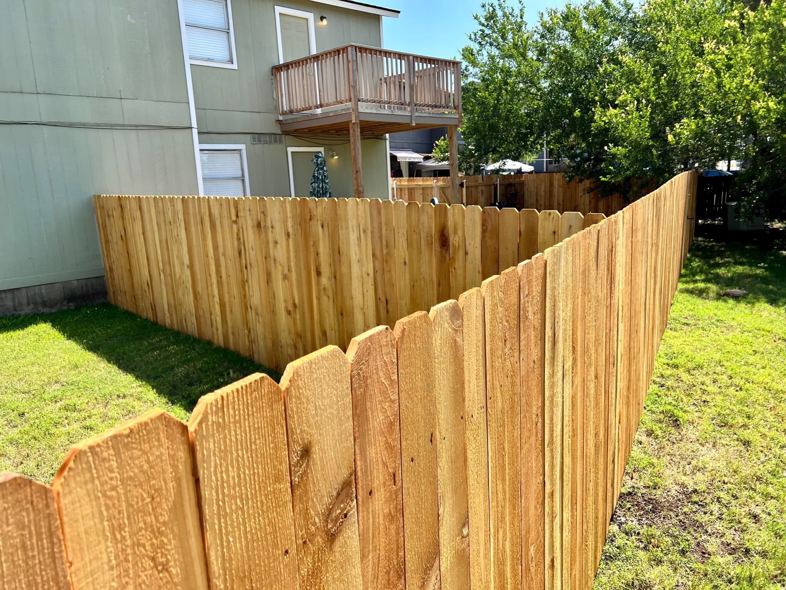 Wood dog-ear privacy fence, style we install